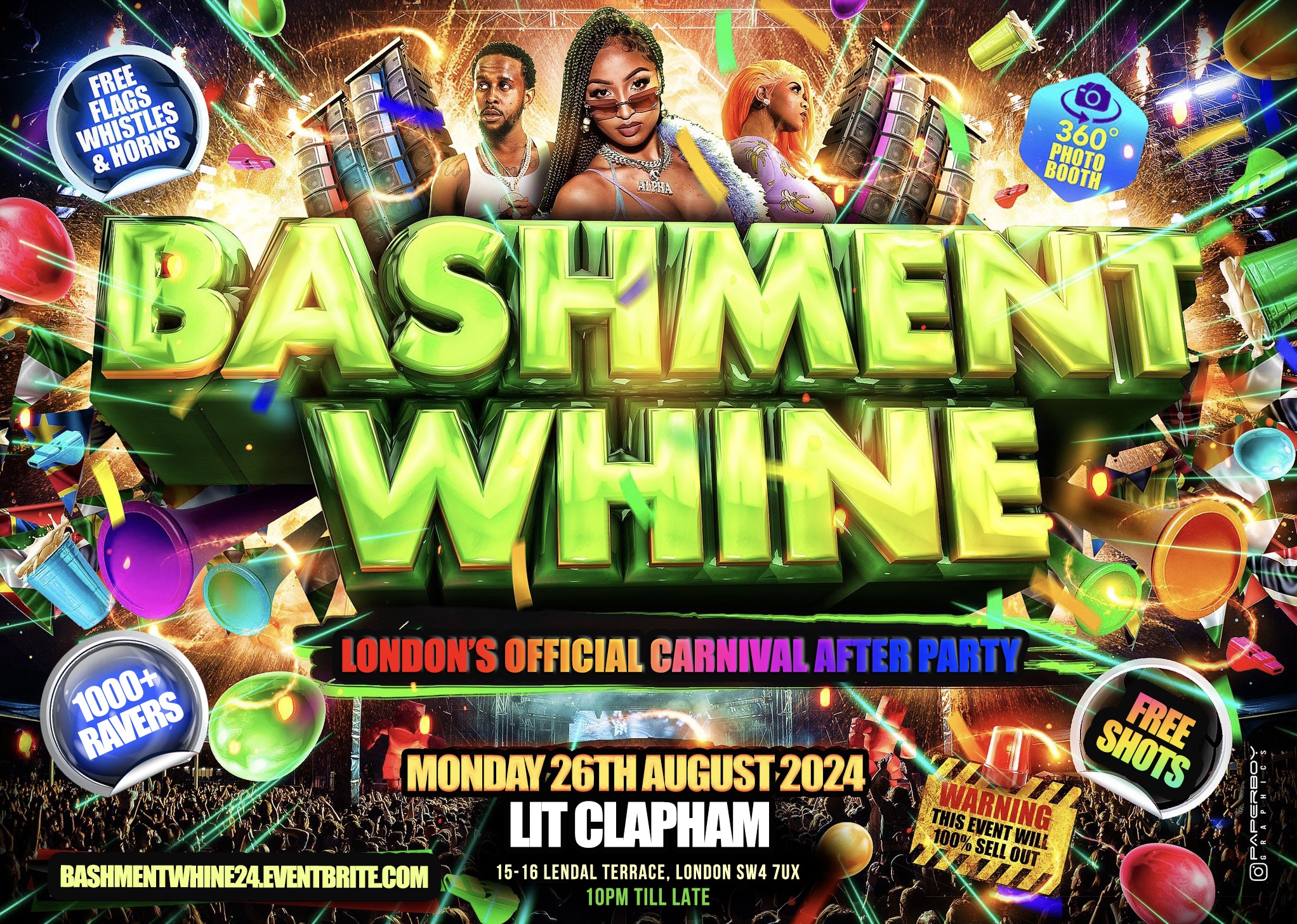 Bashment Whine London’s Official Notting Hill Carnival Shoobs